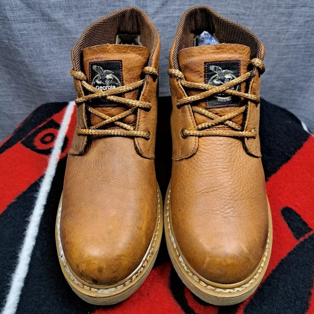 %Size 12 Georgia Boots Men Barracuda SPR Wedge Chukka Work Boots D1